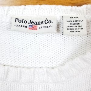Polo by Ralph Lauren Sweaters - VTG Polo Jeans Co White Knits Crewneck Sweater Polo by Ralph Lauren Sweaters - VTG Polo Jeans Co White Knits Crewneck Sweater